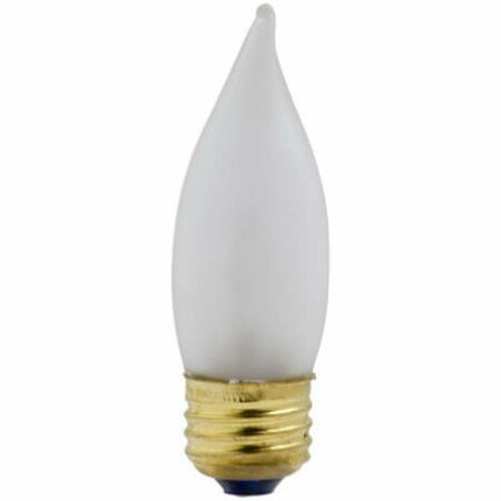 GLOBE ELECTRIC 25W CA11 Westpointe Frosted Chandelier Flame Bent Tip Light Bulb, 2PK 707347